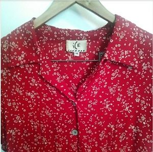 Vintage Red Collared Dress